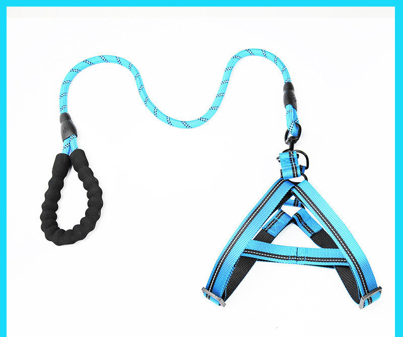 Kit de Arnés Ajustable y Correa Elástica Antichoque (Bungee) para Perros