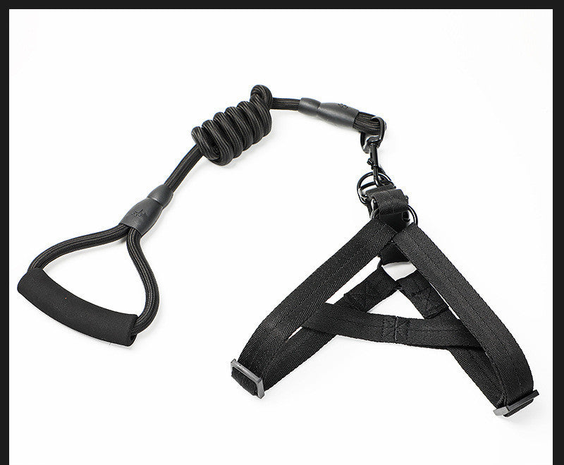 Kit de Arnés Ajustable y Correa Elástica Antichoque (Bungee) para Perros