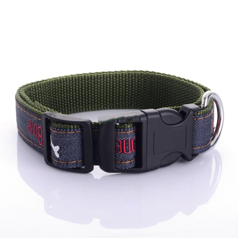 Collar de Mezclilla Bordado (Hueso) Animal State